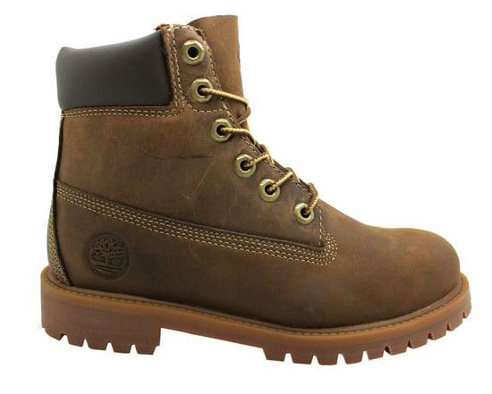 Timberland Authentieke 6 Inch Kinderlaarzen Jeugd Bruin Leder Omhoog 80703 D94 - Image 1