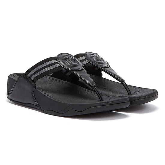 Fitflop Walkstar Webbing teenslippers voor dames - (Zwart) - Image 1