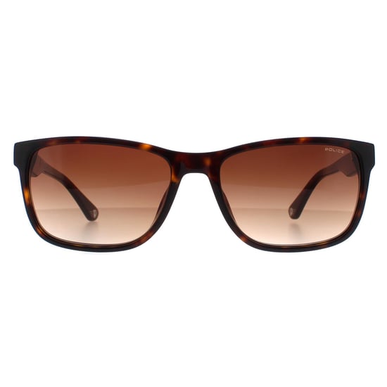 Police Rectangle Mens Shiny Dark Havana Brown Gradient SPLB40N Arcade 2