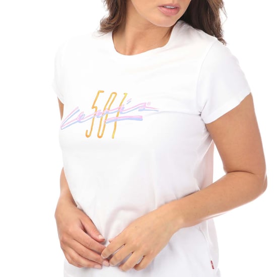 Vrouwen Levi's Graphic Authentieke T-shirt in Wit - Image 3