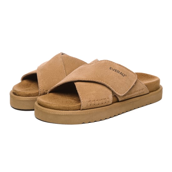 EVER AU Dames Leren Sandalen - Rose - Image 4