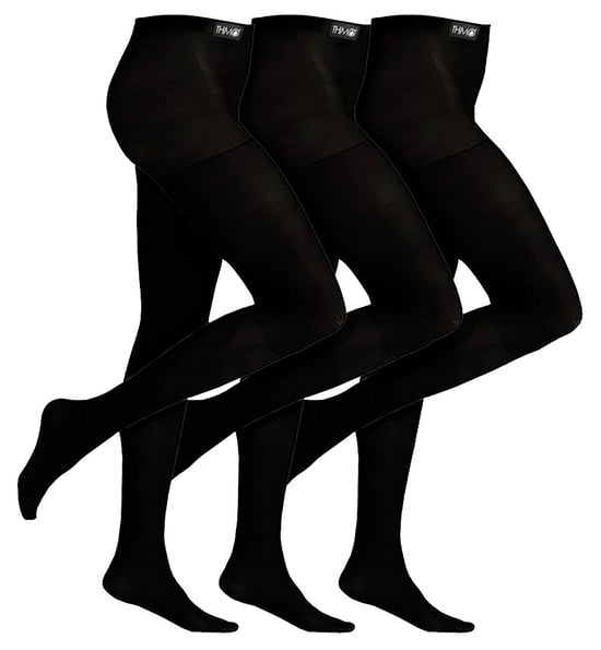 3-Paar Multipack Meisjes Thermoleggings voor de Winter | THMO | Zwarte Warme Leggings Ideaal voor School - Zwart - Image 1