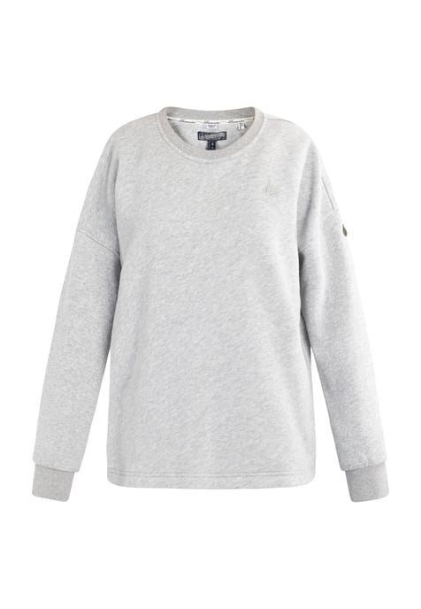 Dreimaster Oversized sweatshirt Dames licht grijs melange - Image 1