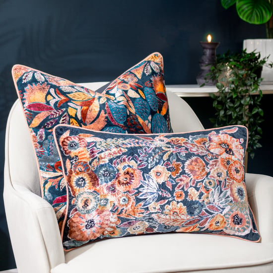 Wylder Tropics Aquess Bloemen Velours Kussenhoes - Image 5