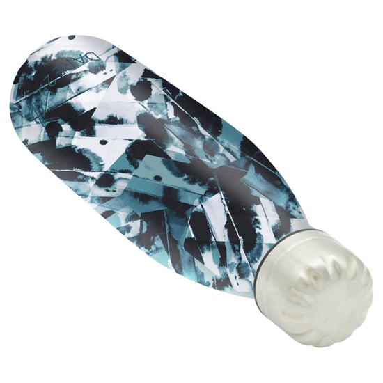 Dare 2B Metalen waterfles met libelle (Wit/zwart/blauw) - Image 2