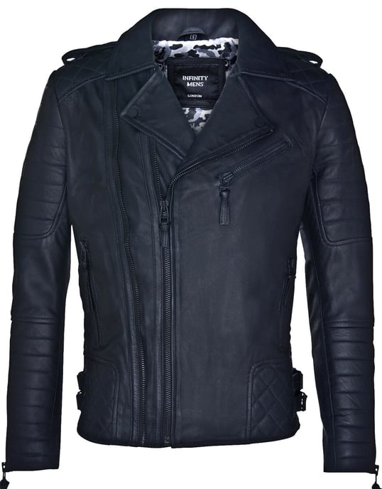 Leather Biker Quilted Brando Motorcycle Jacket