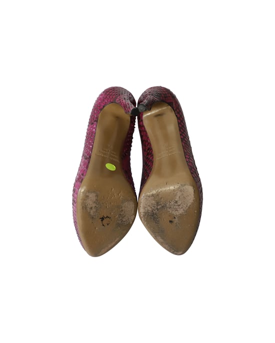 Nicholas Kirkwood Snakeskin-Embossed Pumps in Purple Leather - Image 5