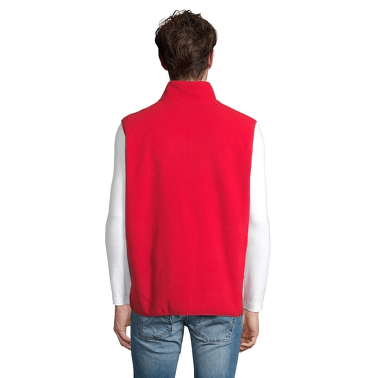SOLS Uniseks Fleece Bodywarmer met rits voor volwassenen (Rood) - Image 2