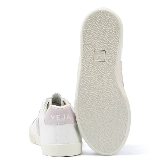 Veja Esplar Leather Vrouwen Wit/Roze Sportschoenen - Image 4