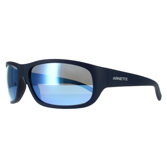 Arnette Rechthoekige Heren Mat Blauw Donkergrijs Spiegeld Waterblauw Zonnebril - Image 2