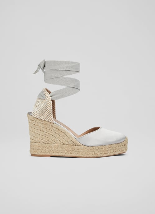 LK Bennett Esmerelda Casual Sandals, Light Grey