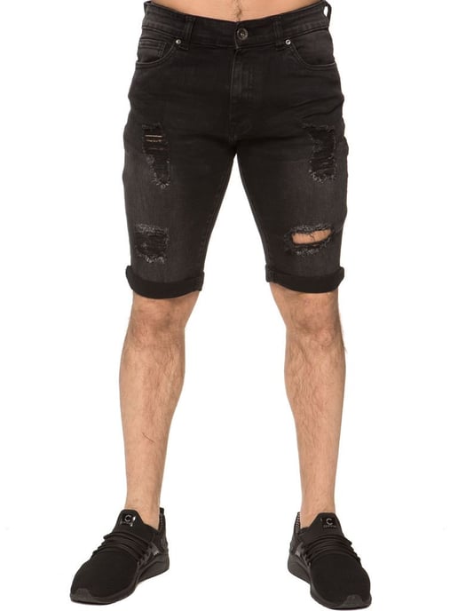 Heren Ripped Skinny Shorts - Image 2