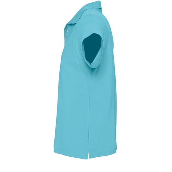SOLS Heren Zomer II Pique Poloshirt met korte mouwen (Blauw Atol) - Image 3