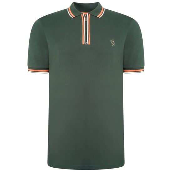Grey Hawk Polo Pique in Green with Taping