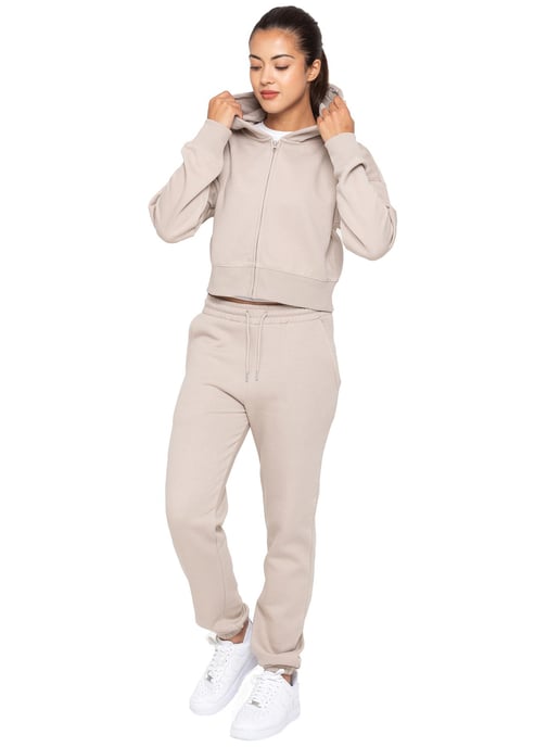 Enzo | Dames Crop Zip Hoodie Tracksuit Set - Image 1