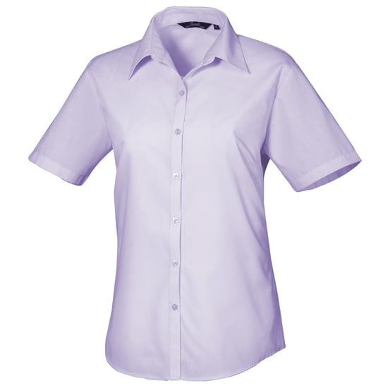 Premier Popeline blouse met korte mouwen / Gewoon werkoverhemd (Lila) - Image 1