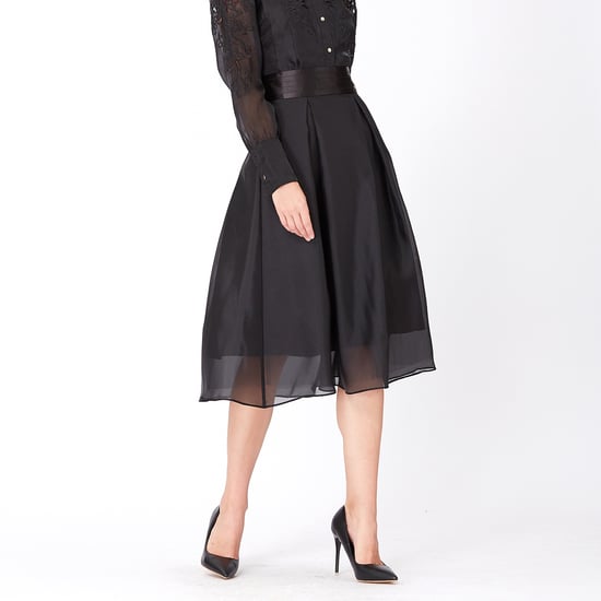 Uitlopende organza en satijnrok - Image 3
