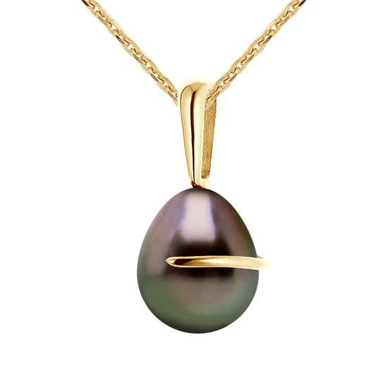 DIADEMA - Pendant - Yellow Gold and Tahitian Pearl