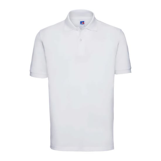Russell Heren Klassiek Piqué Katoenen Polo Shirt (Wit) - Image 1