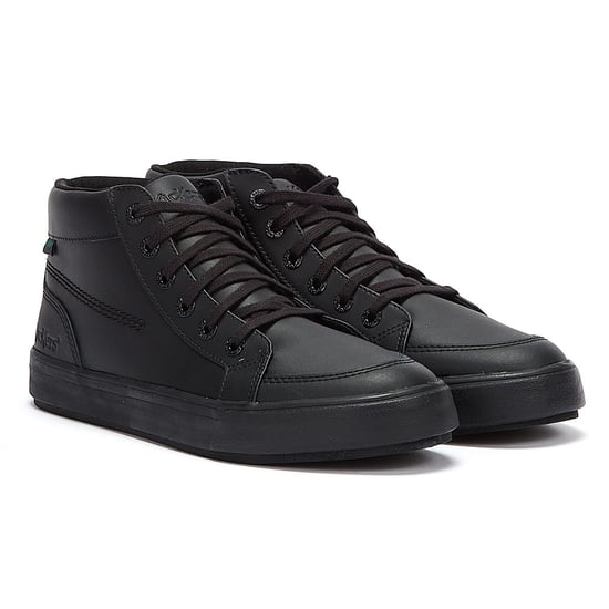 Kickers Tovni Hi Leer Heren Zwart Schoenen - Image 1