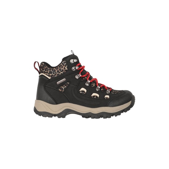 Mountain Warehouse Dames/Dames Adventurer Faux Suede Waterdichte Wandelschoenen met luipaardprint (Zwart) - Image 4