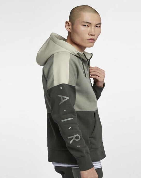 Nike Air Fleece hoodie met volledige rits voor heren Olijfgroen - Image 2