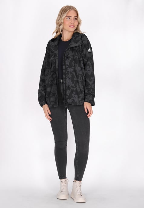 Schmuddelwedda Oversized anorak Dames Donkergrijs zwart camouflage - Image 2