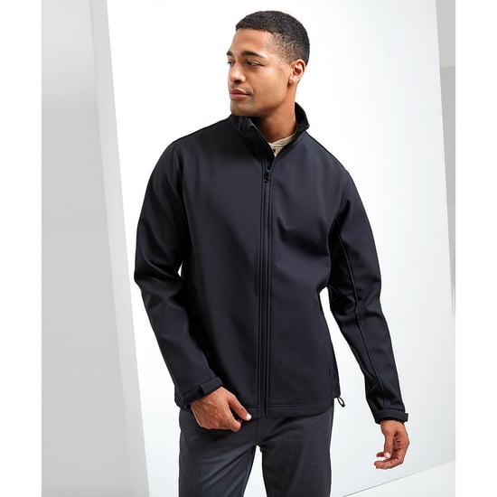 Premier Heren Windchecker Soft Shell Jas (Zwart) - Image 3