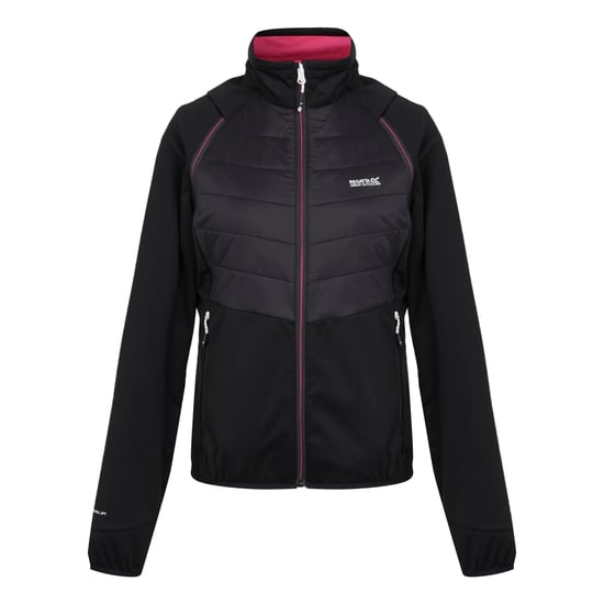 Regatta Womens/Ladies Steren II Hybrid Jacket (Black/Flamingo Pink)