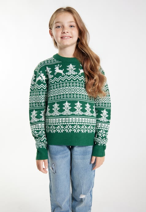 Mymo Jumper meisjes (kinderen) Groen Wit - Image 3