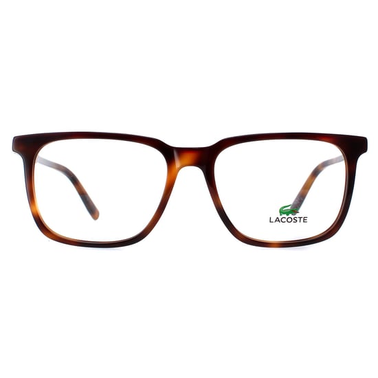 Lacoste Square Unisex Brown Havana Burgundy Glasses