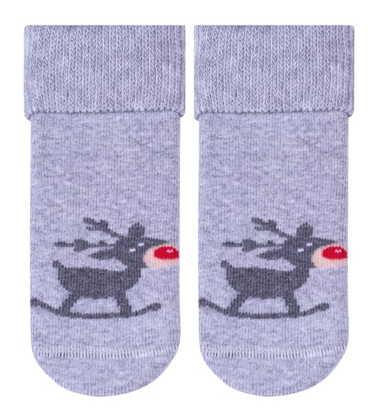 Steven - Baby Christmas Cotton Novelty Socks - Reindeer