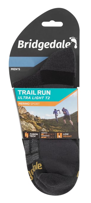 Bridgedale - Heren Hardloop Ultralichte Merino Lage Sokken - Gunmetal - Image 2