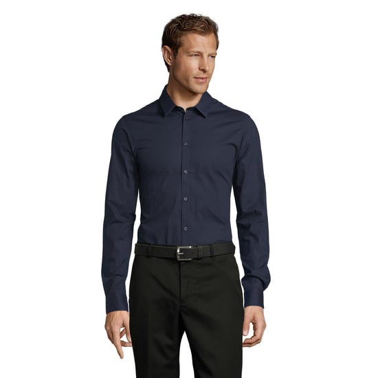 SOLS Heren Blake Stretch Shirt Met Lange Mouwen (Donkerblauw) - Image 1