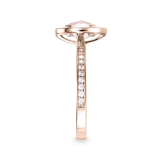 Unisex Solitaire Ring Light Of Luna Pink