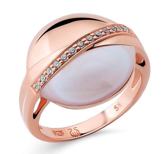 Orphelia 'Moragene' Dames 925 Sterling Zilveren Set: Halsketting + Oorbellen + Ring - Roze SET-7506/RG - Image 4