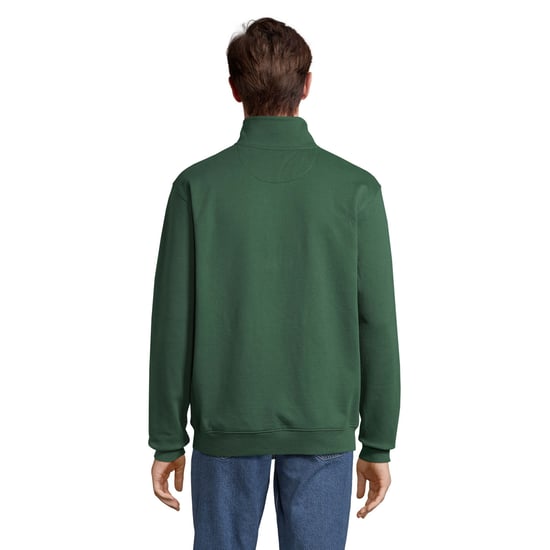 SOLS Uniseks Conrad Sweatshirt met Quarter Zip voor volwassenen (Fles groen) - Image 2