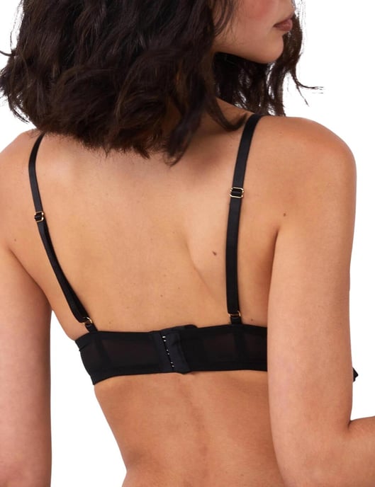 Playful Promises Yva Balcony Bra - Black