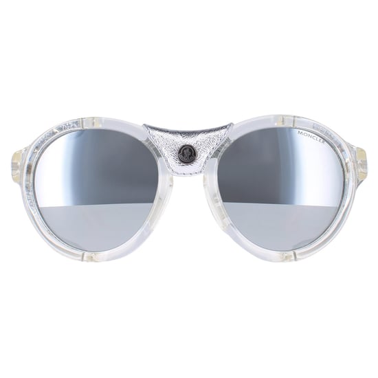 Moncler Round Unisex Crystal Silver Grey Silver Mirror ML0046