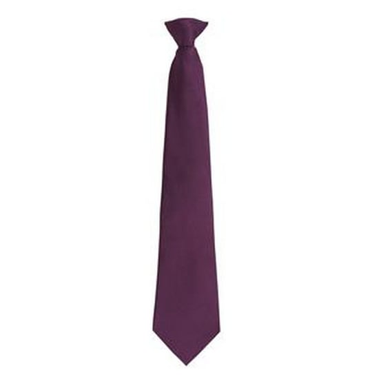 Premier Herenmode "Kleuren" Work Clip On Tie (Paars) - Image 1