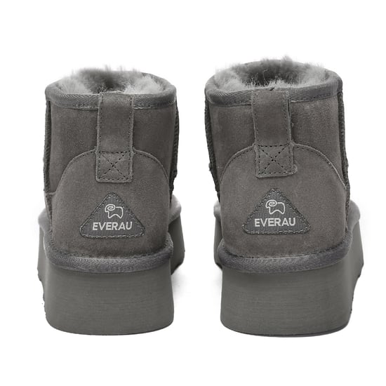 EVER AU Women Heron Ultra Mini Platform Boots - Grey