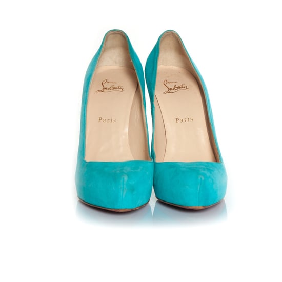 Turquoise suède pumps - Image 6