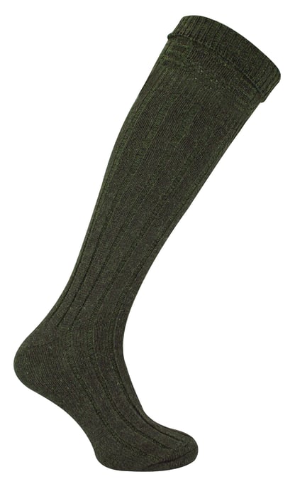 Heren wollen kiltsokken | Warme Kniekousen | Ademende outdoor lange laarzensokken voor heren - Khaki - Image 1