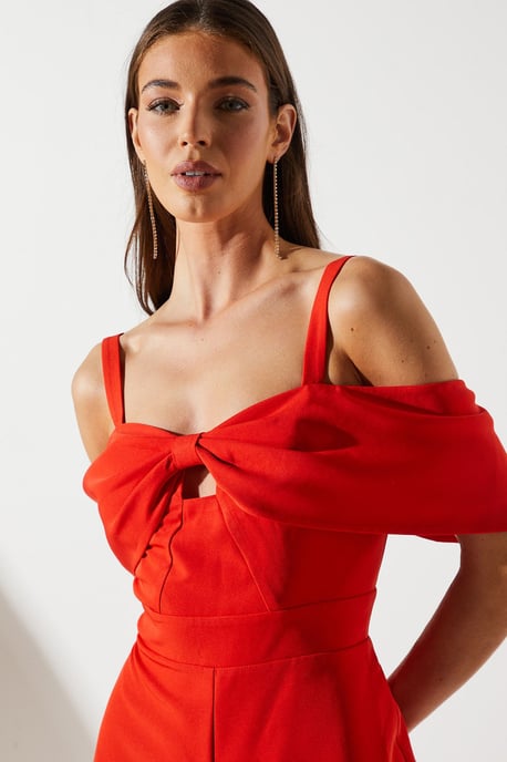 Bow Off The Shoulder Jumpsuit