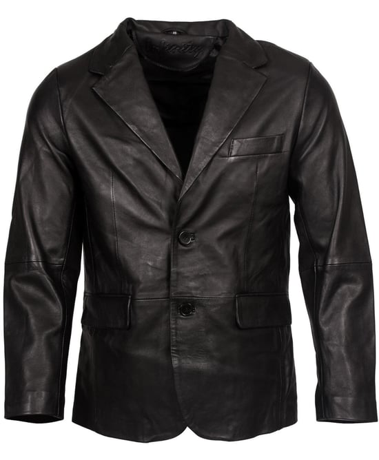 2 Button Blazer Soft Lamb Tailored Leather Jacket