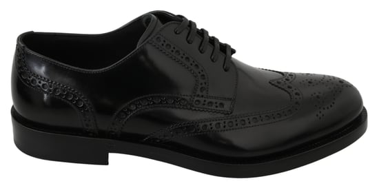 Dolce & Gabbana Zwarte Leren Derby Formele Brogueschoenen - Image 1