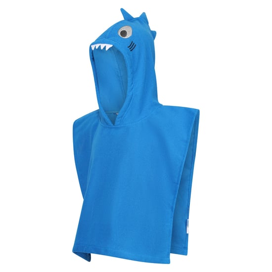 Regatta Childrens/Kids Bubbles The Shark Hooded Towel (Hawaiian Blue)