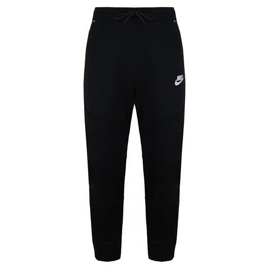 Nike Slim Fit Stretch Waist Black Logo Mens Reflective Trim Track Pants CU4500