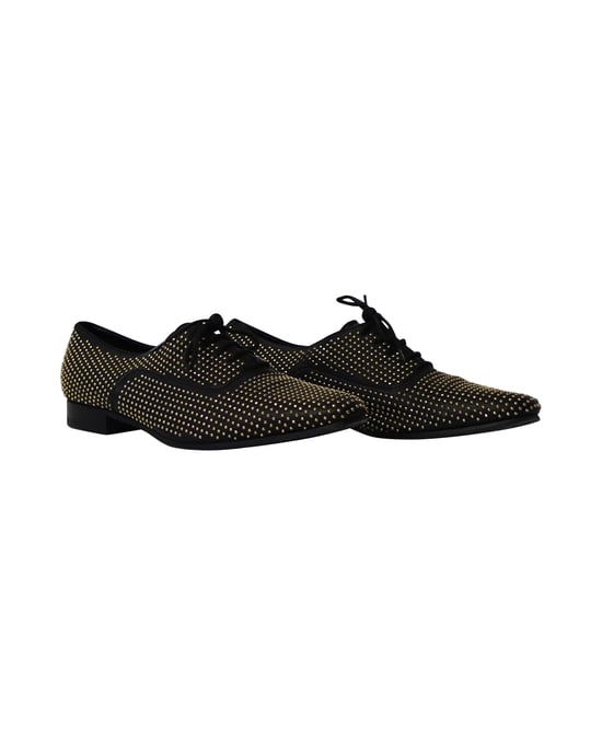 Saint Laurent Geklede Oxfords met Studs in Zwart Leer - Image 3