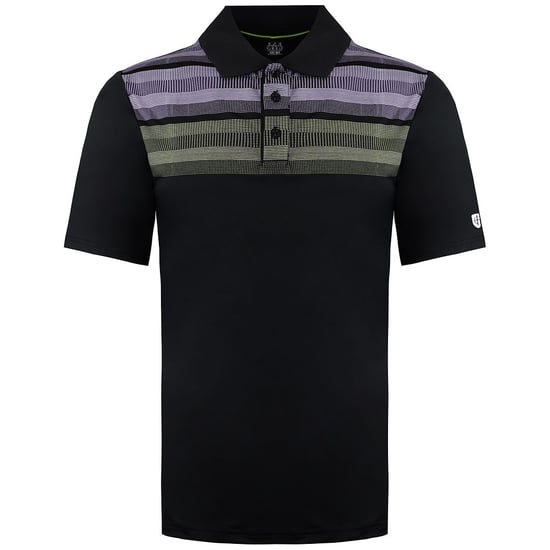 Island Green Matrix Heren Zwart/Lime Golf Poloshirt - Image 1